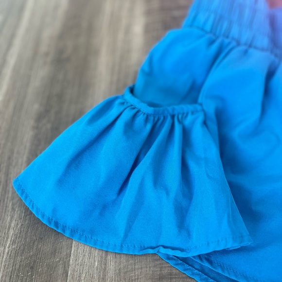 Blue Ruffled Shorts - Picture 2 of 3